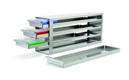 Slika za Racks with Sliders, for cryo boxes, stainless steel